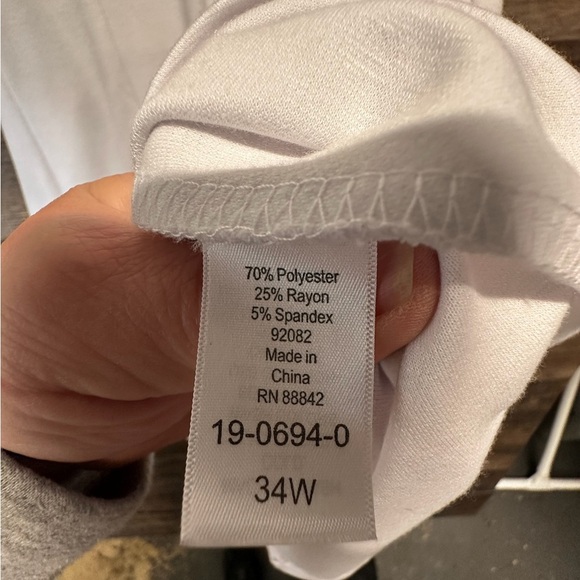 Roaman's White Relaxed Midi Dress Womens Size 34W - Picture 3 of 5